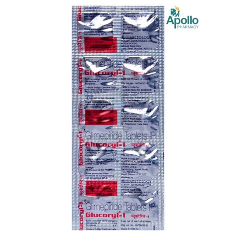 Glucoryl-1 Tablet 10's Price, Uses, Side Effects, Composition - Apollo ...