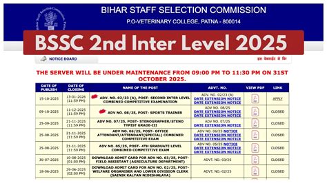 BSSC 2nd Inter Level 2025: 12th Pass Recruitment Apply at onlinebssc ...