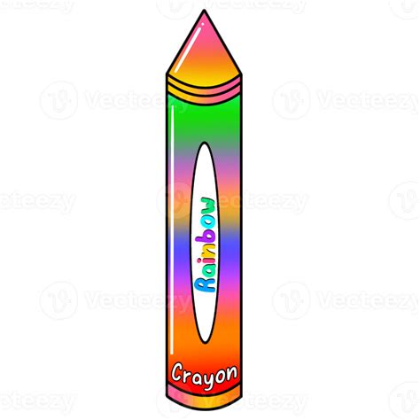 A rainbow crayon, Colorful crayon 54348946 PNG