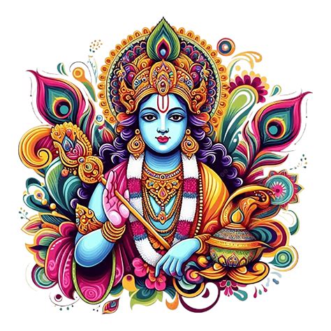 Hindu God Sri Krishna Illustration, Sri Krishna, Krishna God, Krishna ...