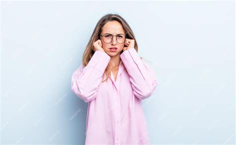 Premium Photo | Pretty caucasian woman looking angry, stressed and ...