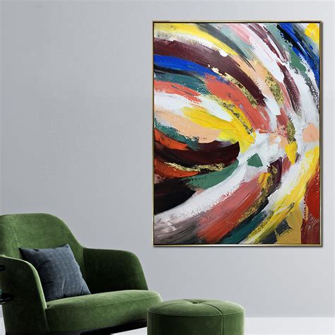 Swiss Pallete Abstract Hand painted Wall Painting | Dekor Company