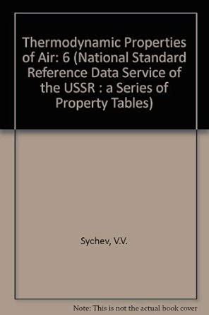Buy Thermodynamic Properties Of Air (National Standard Reference Data ...
