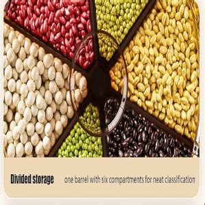 Buy ShreeVoke Plastic 6-Grid Round Food Dispenser | 360° Rotating Food ...