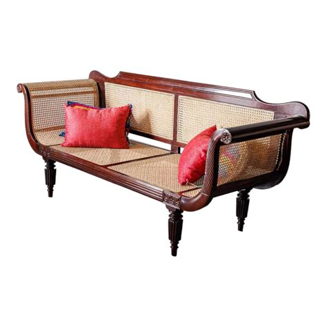 Neci 3 Seater Teak Wood & Rattan Sofa – Nismaaya Decor