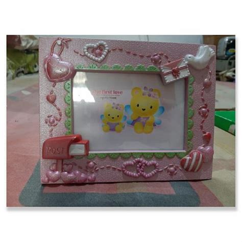 Jual Frame Foto / Bingkai Plastik Kaca Pink/ Standing Minimalis Frame ...