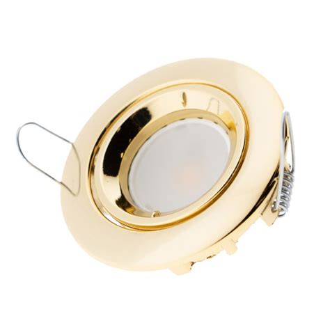 Serie 053300 Movable Round Gold Recessed Spotlight - Angel Aparicio Spain