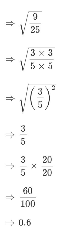 decimal expansion of root 9/25 with process - Brainly.in
