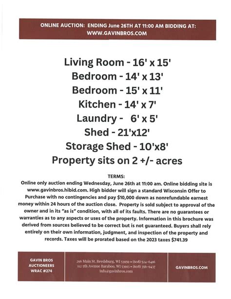 Home on 2 Acres- Town of Shields- Online Auction Only- Open House ...