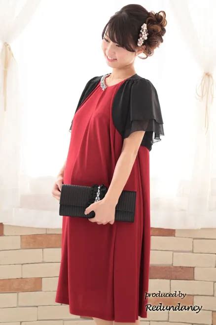 レッドのビジューネック2wayタックドレス[M,マタニティ] je-superのレンタル｜11-0838｜結婚式パーティーのドレスレンタルは ...