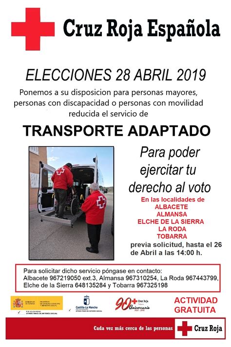 ELECCIONES 28 ABRIL 2019: TRANSPORTE ADAPTADO