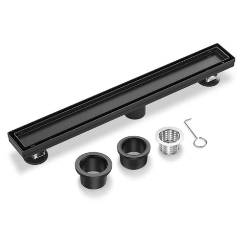 Buy Linear Shower Drain 36 Inch, Matte Black Floor Drain 304 Stainless ...