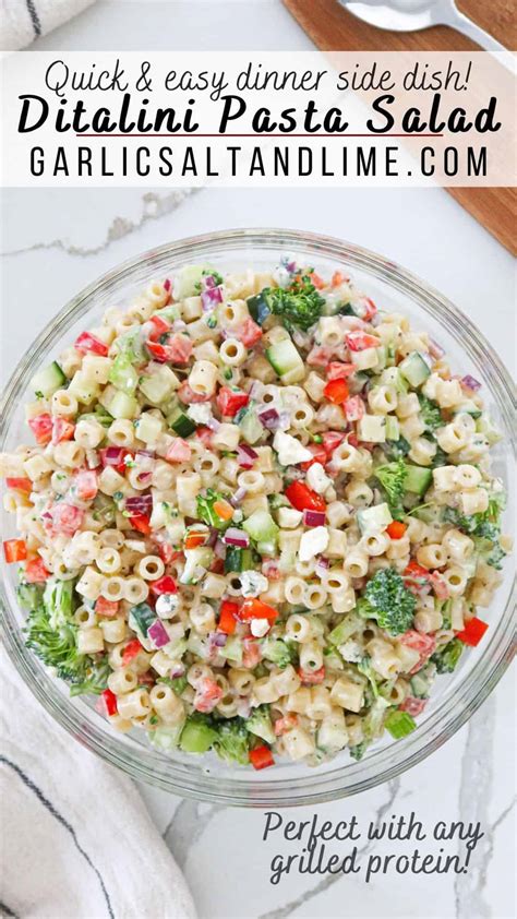Ditalini Pasta Salad (Quick & Delicious)!