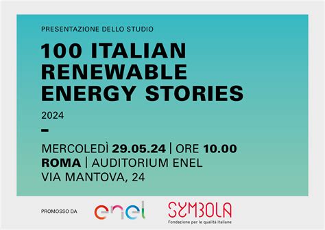 Presentazione “100 italian renewable energy stories”