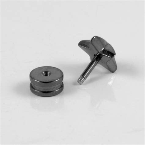 6 mm Black Stainless Steel Star Stud Earring | In stock! | Lucleon