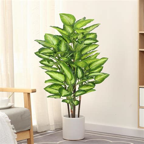 Amazon.com: FLOWORLD Artificial Golden Dieffenbachia 4ft Tall ...