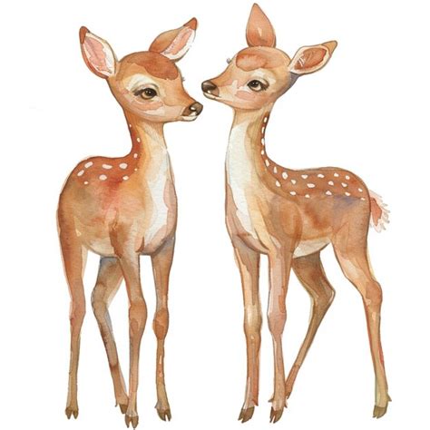 Whimsy watercolor illustration of deer | Premium AI-generated image