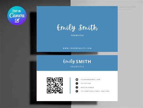 QR Code Business Card Template 的图像结果