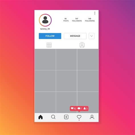 Instagram photo frame template. | Premium Vector