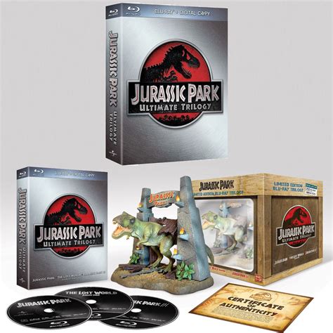 Jurassic Park Ultimate Blu-ray/DVD Trilogy and Limited Edition Blu-ray ...