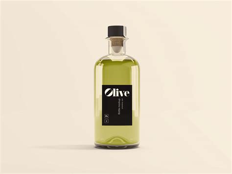 Free Olive Oil Bottle Mockup (PSD)