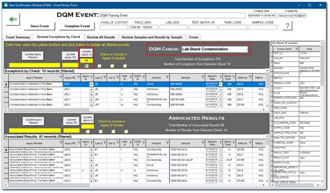DQM Checks Using Python for Tables 的图像结果