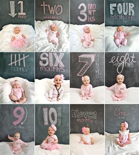 1 to 12 Month Baby Photo Ideas - 17 Ideas to Take at Home | Monthly ...