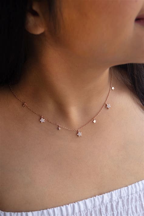 Buy Shining Stars Charm Rose Gold Plated Sterling Silver Delicate ...