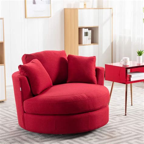 VAS Collection Home Swivel Accent Barrel Chair Modern Sofa Lounge Club ...