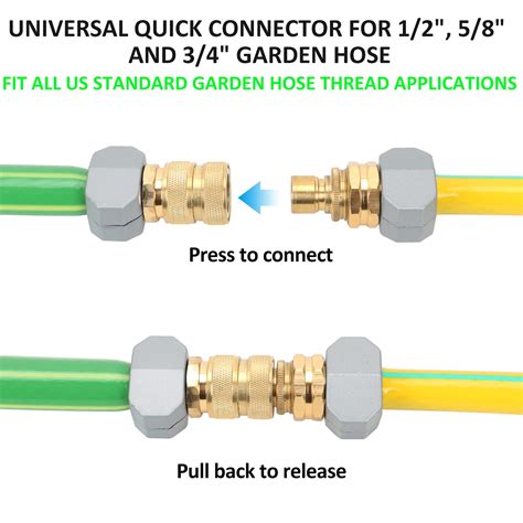 Snapklik.com : STYDDI Brass Full Flow Garden Hose Quick Connect ...