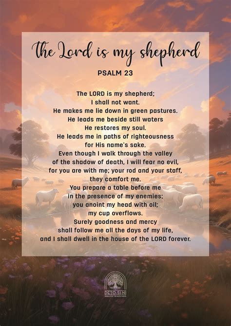Psalm 23 - The Lord Is My Shepherd - Deto-Si-Ni