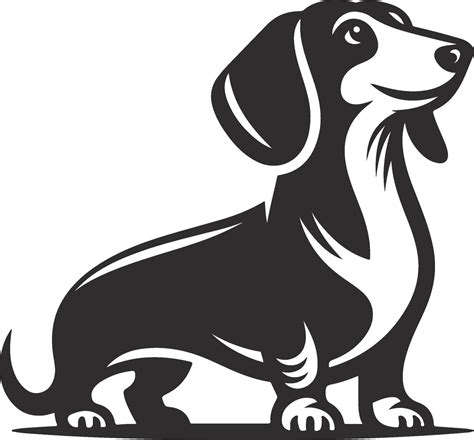 A black and white dachshund dog logo 50017789 Vector Art at Vecteezy