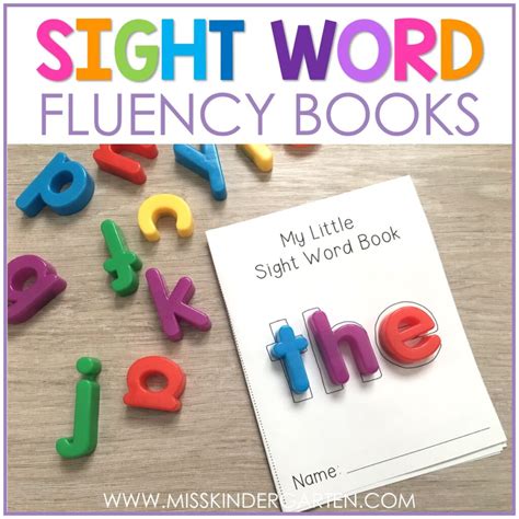 Sight Word Book Printables for Fluency Practice - Miss Kindergarten