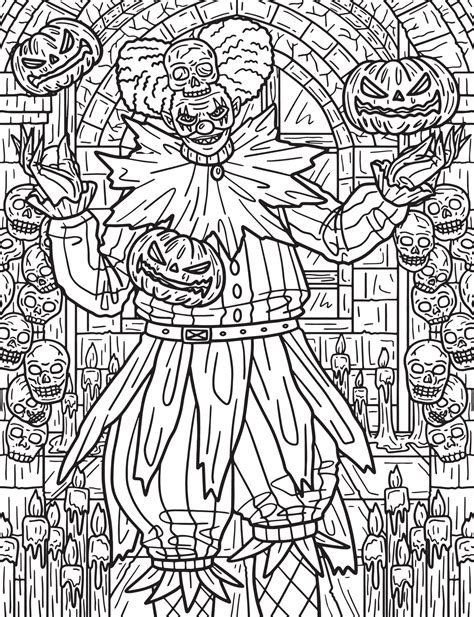 Coloring Pages Of Scary Clowns