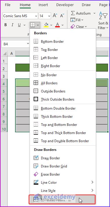 Image result for Excel Dot Borders Tutorial