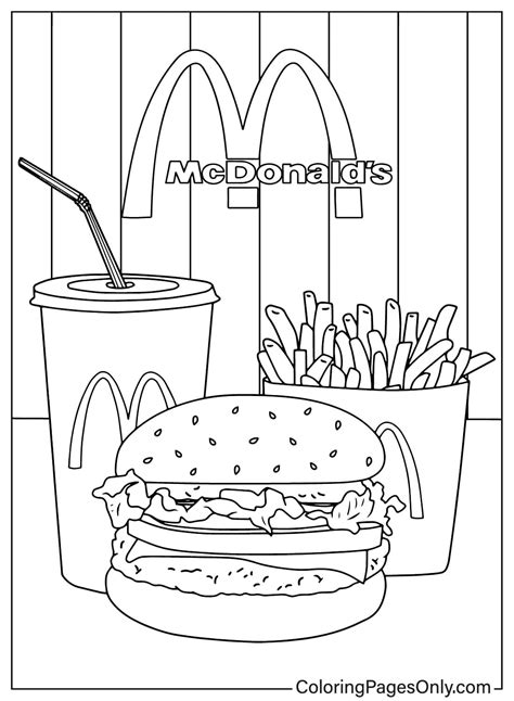 Mcdonald's Food Coloring Page at Hamish Spooner blog