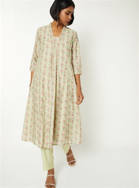 Buy Women Floral Print A-line Kurta Set Online at just Rs. 1499.0 ...
