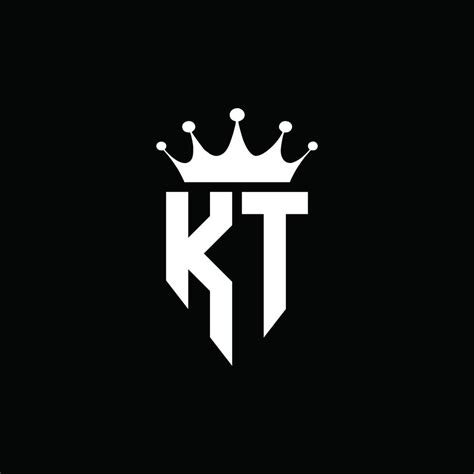 KT logo monogram emblem style with crown shape design template 4283870 ...