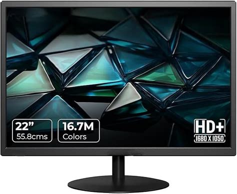 POWERDESK 22HD+LED, 22 Inch (55.8cm) LED Monitor, Dual HDMI & VGA Input ...