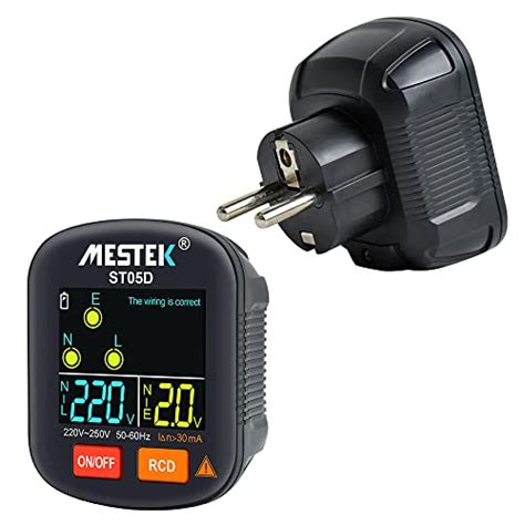 DOGOU 30-250V Portable Digital Socket Tester Detector RCD Voltage ...