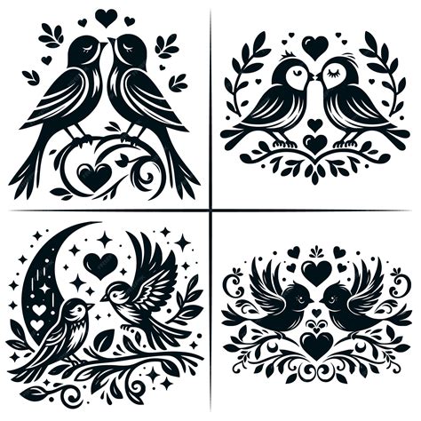 Ptaki miłosne SVG Ptaki svg Ptaki ślubne svg Cricut Clipart Cut Files ...