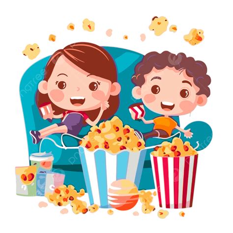 Kids Movie Night Clip Art