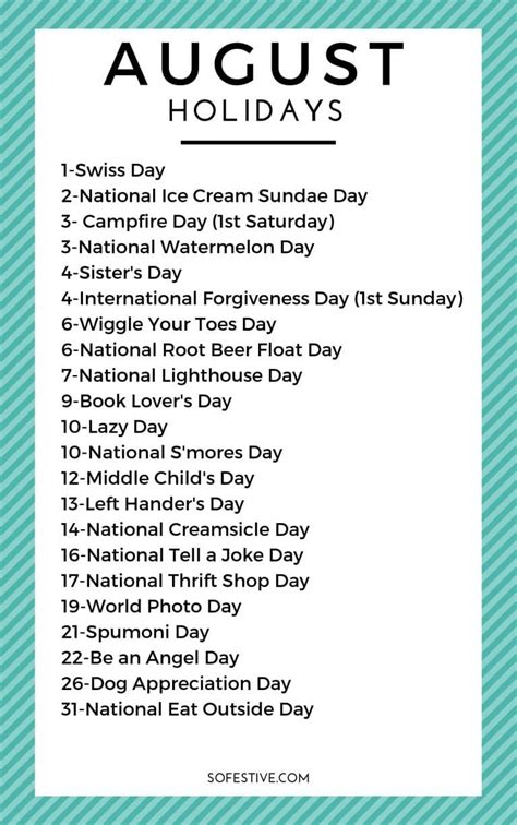 Holiday 9 August: Events & Activities Near You