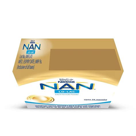 Nestle Nan Lo-Lac Infant Formula (Up to 24 Months) Powder, 400 gm (2 x ...