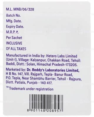 Redotil Pineapple Flavor Sachet 1gm - Uses, Side Effects, Dosage, Price ...