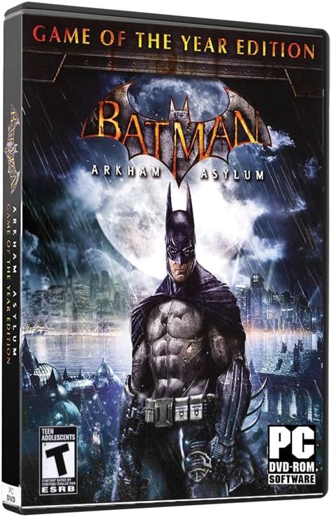 Bat-man Arkham Asylum GOTY EDITION PC Game DVD With Box -Includes 4 ...