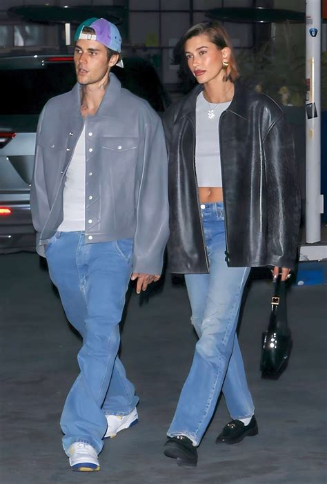 Justin and Hailey Bieber Wear Matching Outfits | Photos