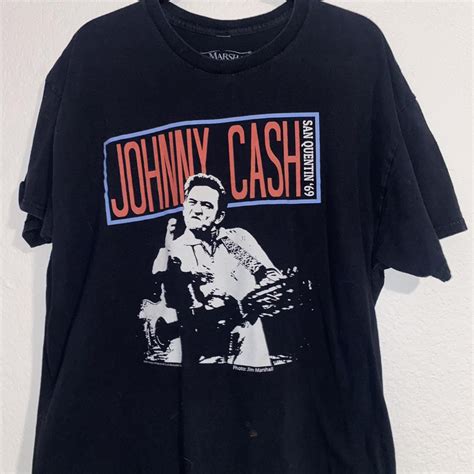 Black Johnny cash shirt - Depop