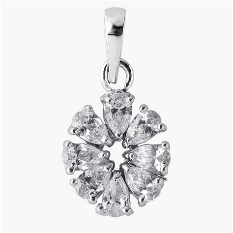 Silver 8 Pear Pendant. Embellished With Swarovski Zirconia ~ caratcafe ...