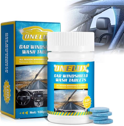 Amazon.com: Valleylux 100 Pcs Car windshield washer fluid Concentrated Clean Tablets, 100 ...